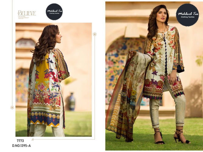 1395 A Mehboob Tex Cotton Printed Embroidery Pakistani Suits Wholesale Shop In Surat